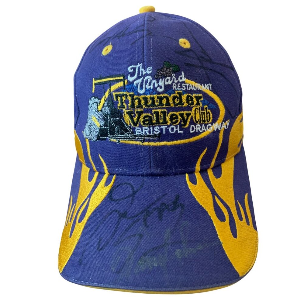 1.  Baseball Cap Thunder Valley Club Bristol Raceway Gold Flames